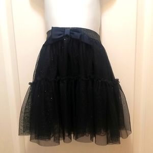 H&M Navy Blue Tulle Sparkle Skirt